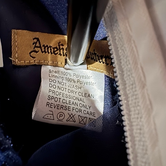 Amélia Couture, Navy Blue Prom Dress, Size 12 👩🏻‍🎓 - Picture 8 of 9